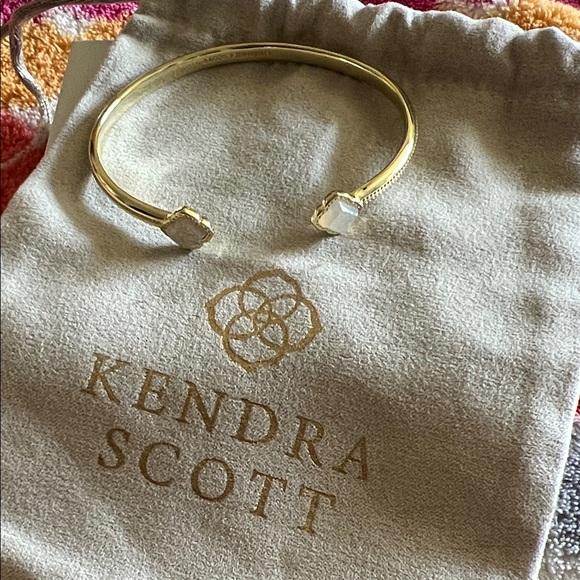 Kendra Scott Jewelry - Kendra Scott Gold Open Cuff with Iridescent Stones